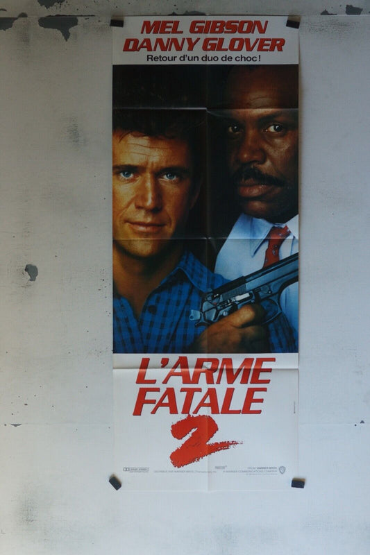 L’ARME FATALE 2 MOVIE POSTER ORIGINAL 60x160 MEL GIBSON