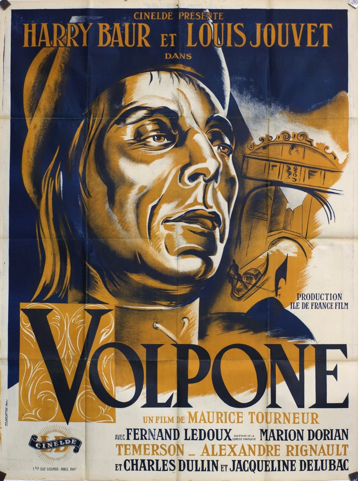 VOLPONE HARRY BAUR movie poster ORIGINAL 120x160
