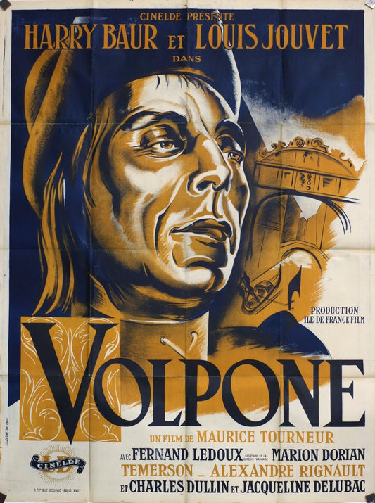 VOLPONE HARRY BAUR movie poster ORIGINAL 120x160