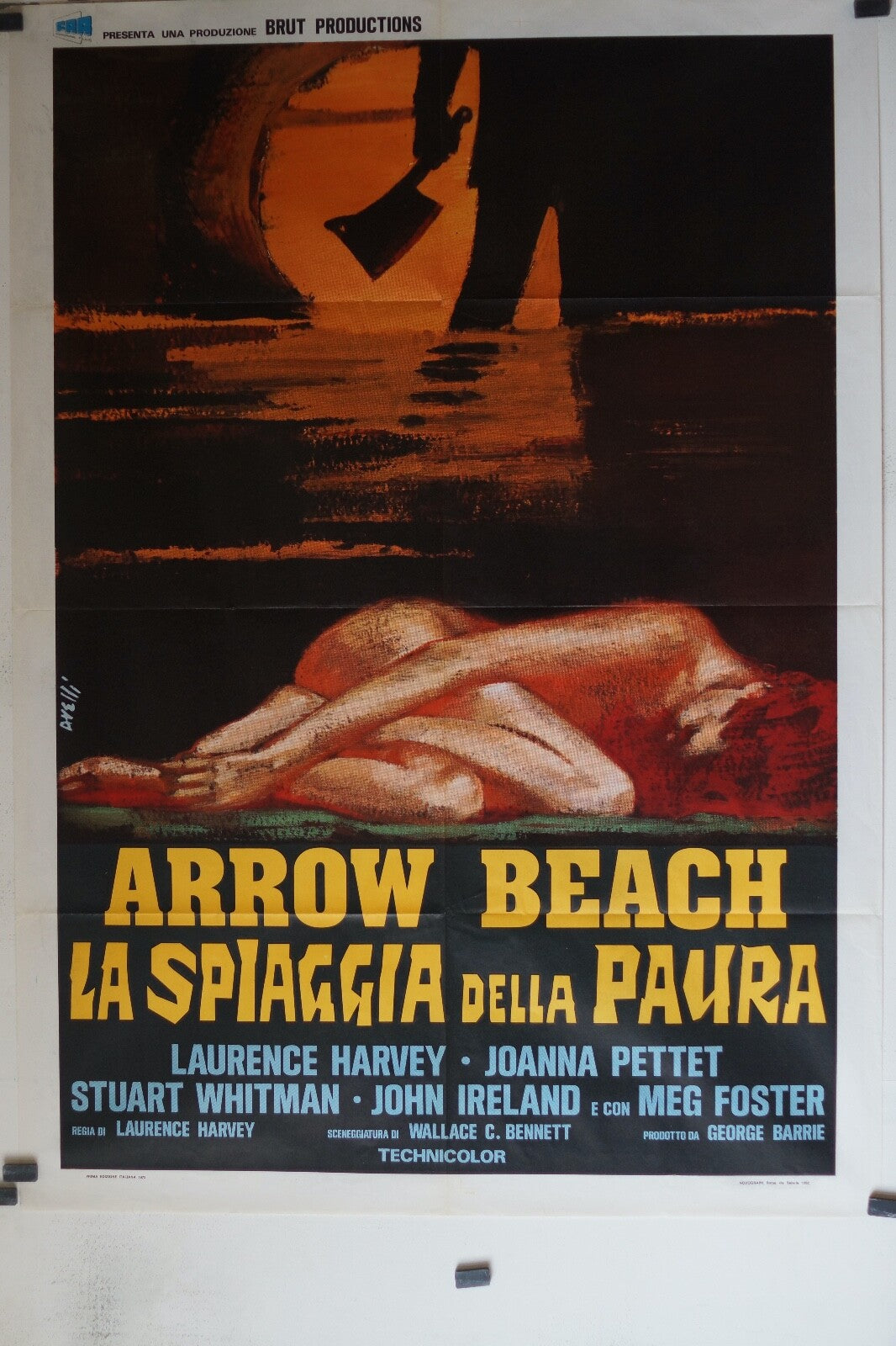 LA SPIAGGIA DELLA PAURA (ARROW BEACH), 1974MOVIE POSTER ORIGINAL 120x160 JOANNA