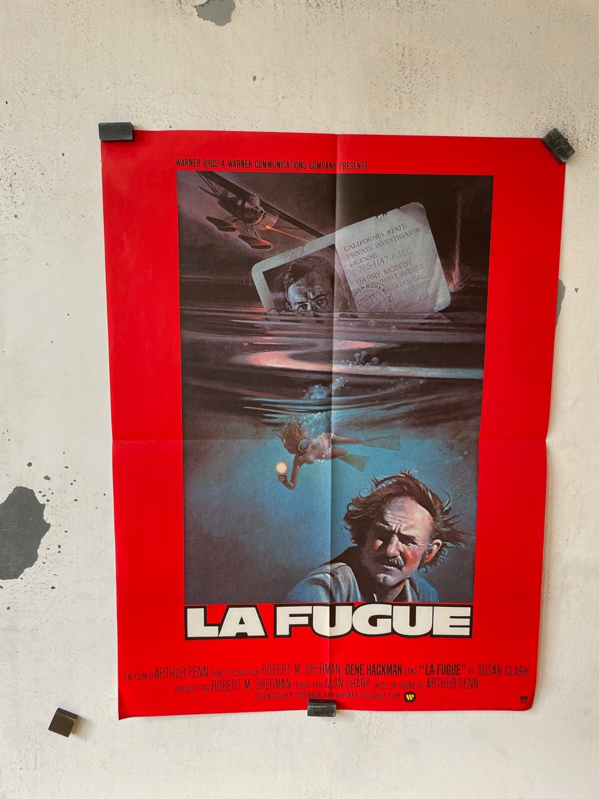 LA FUGUE MOVIE POSTER ORIGINAL (60X80) GENE HACKMAN