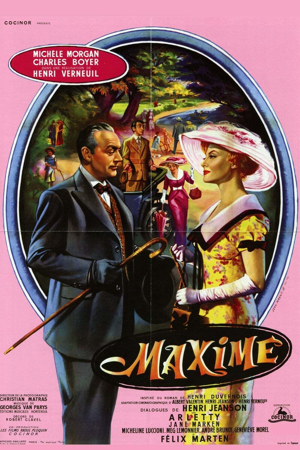 MAXIME MOVIE POSTER ORIGINAL (120x160), Michèle Morgan, Henri Verneuil 
