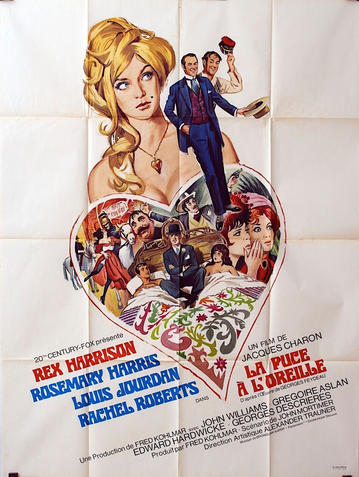 LA PUCE À L’OREILLE POSTER ORIGINAL (120X160) REX HARRISON