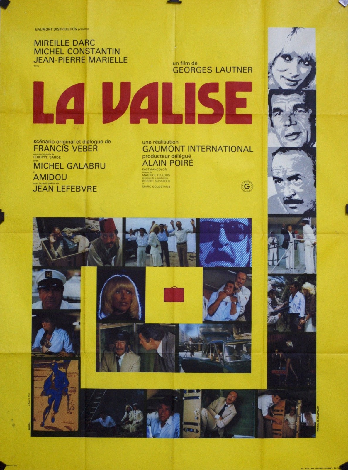 LA VALISE  GEORGES LAUTNER  MOVIE POSTER ORIGINAL 120x160