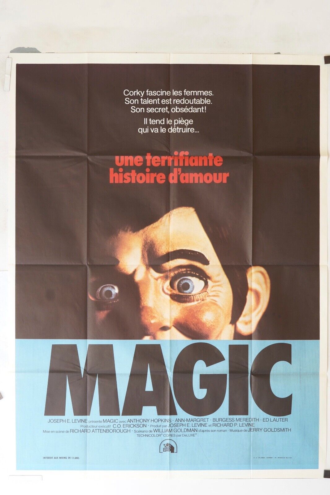 MAGIC MOVIE POSTER ORIGINAL 120x160 ANTHONY HOPKINS