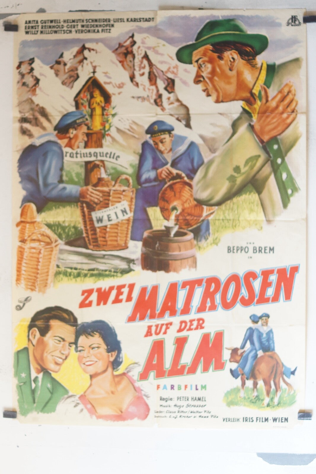 ZWEI MATROSEN AUF DER ALM 70x100 ORIGINAL MOVIE POSTER BEPPO BREM