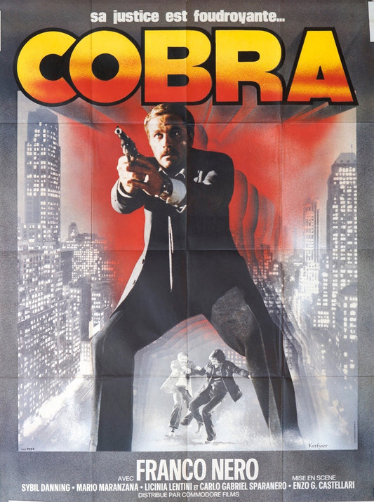 COBRA MOVIE POSTER ORIGINAL (120x160)  FRANCO NERO