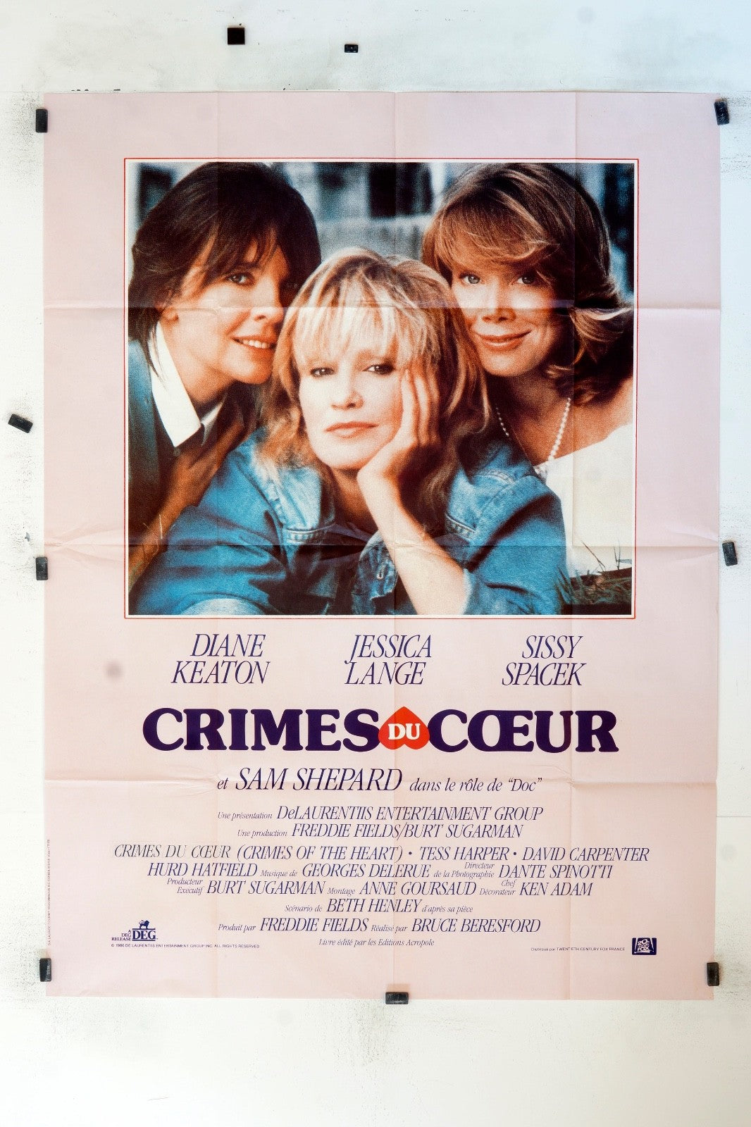 CRIMES DU CŒUR DIANE KEATON 120X160 MOVIE POSTER ORIGINAL