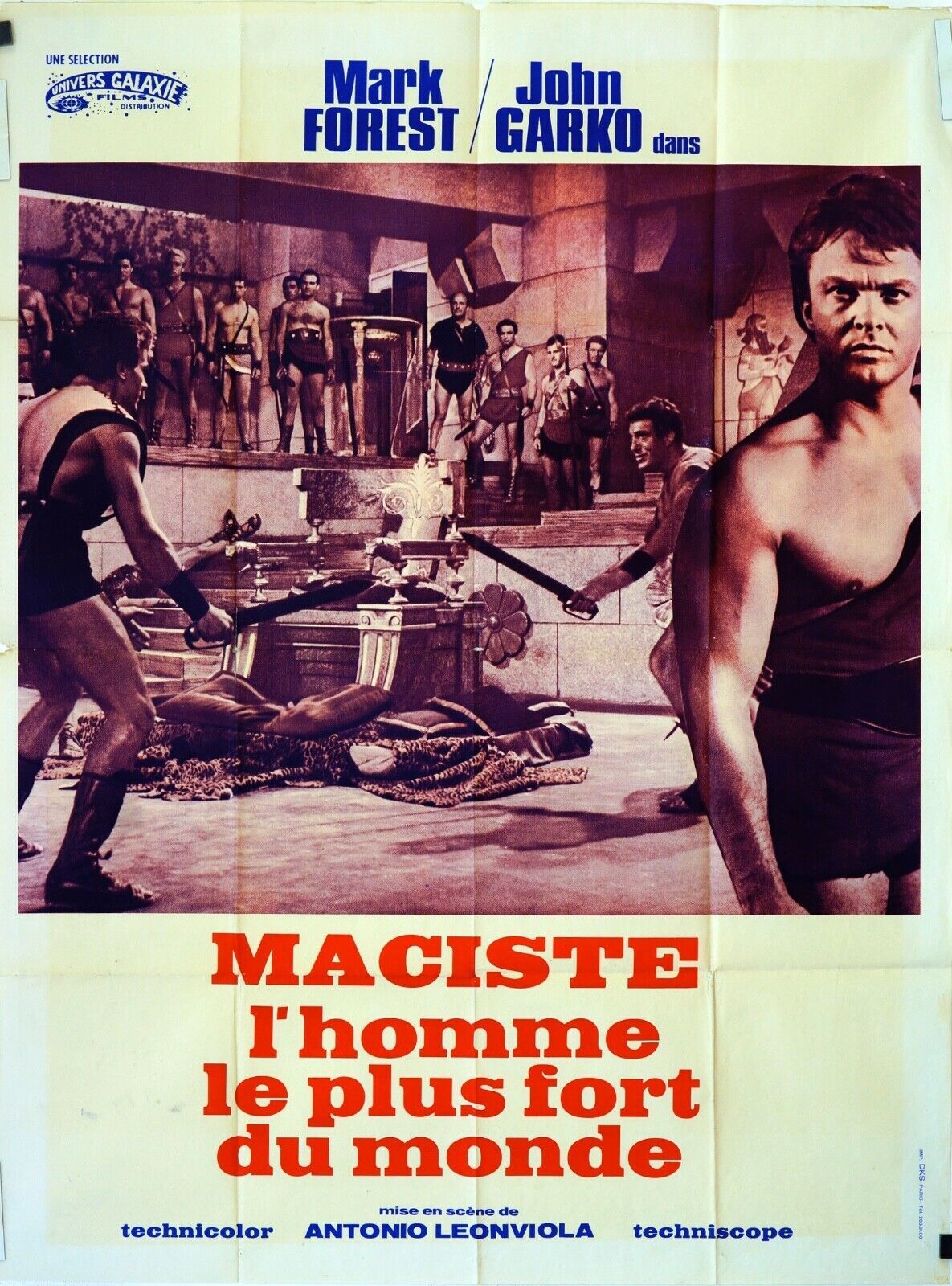 MACISTE L’HOMME LE PLUS FORT 120X160 ORIGINAL MOVIE POSTER MARK FOREST