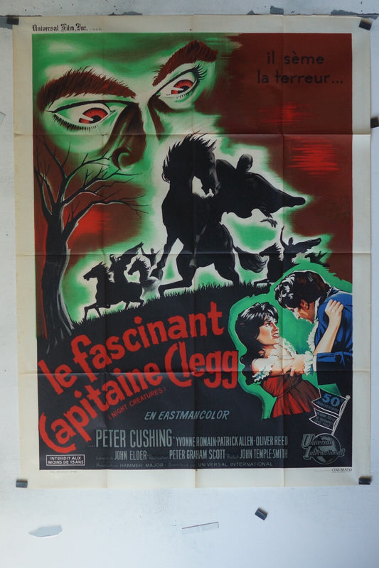 LE FASCINANT CAPITAINE GLEGG MOVIE POSTER ORIGINAL 120x160 PETER CUSHING