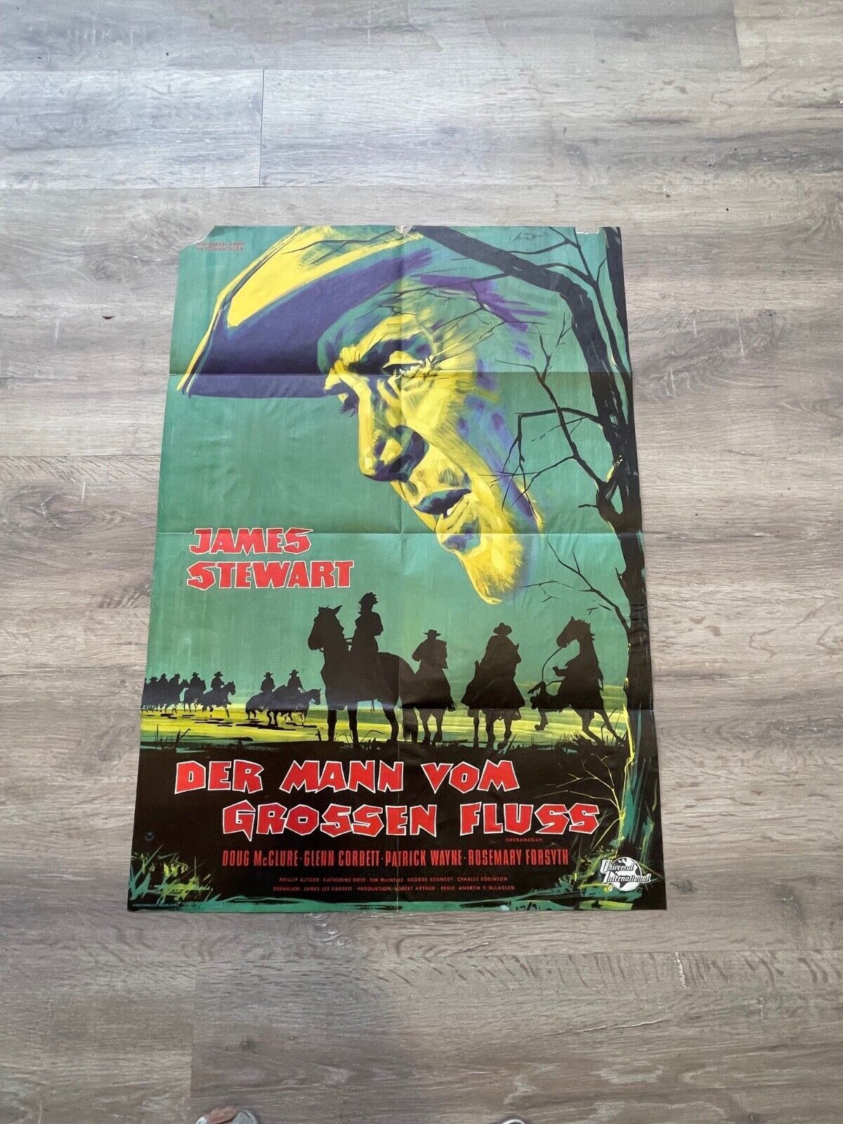 DER MANN VOM GROSSEN FLUSS, (SHENANDO) MOVIE POSTER ORIGINAL (60X80) JAMES