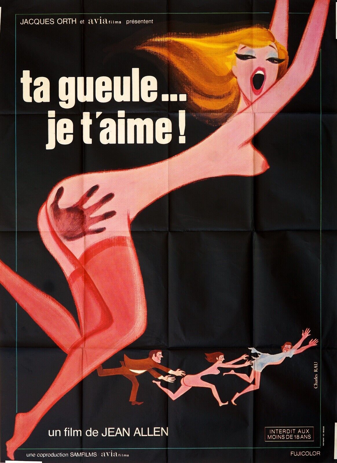 TA GUEULE JE T’AIME POSTER ORIGINAL (120x160) JEAN ALLEN