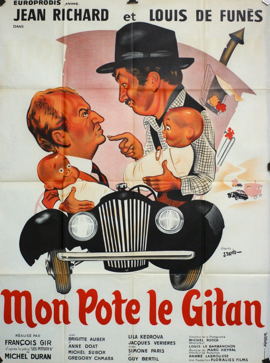 MON POTE LE GITAN  JEA RICHARD  MOVIE POSTER ORIGINAL 120x160