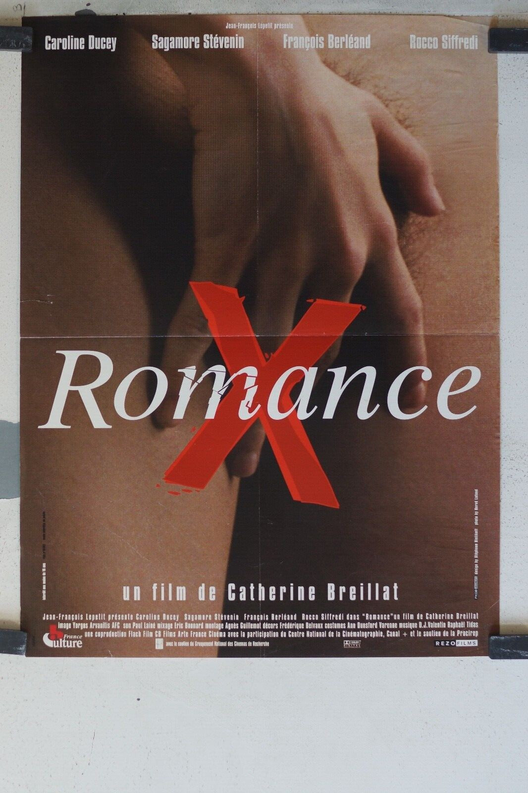 ROMANCE X ORIGINAL MOVIE POSTER 54x41 Caroline Ducey , Rocco Siffredi