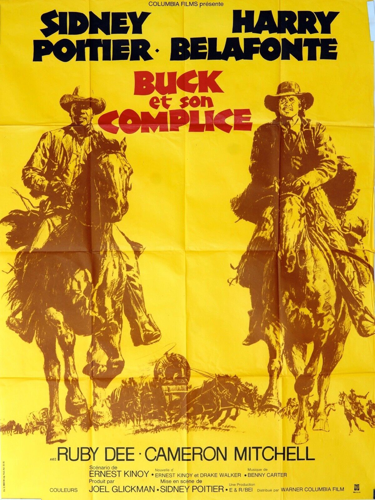 BUCK ET SON COMPLICE MOVIE POSTER ORIGINAL 120x160 SIDNEY POITIER