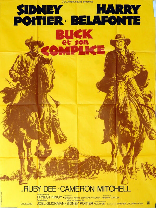 BUCK ET SON COMPLICE MOVIE POSTER ORIGINAL 120x160 SIDNEY POITIER