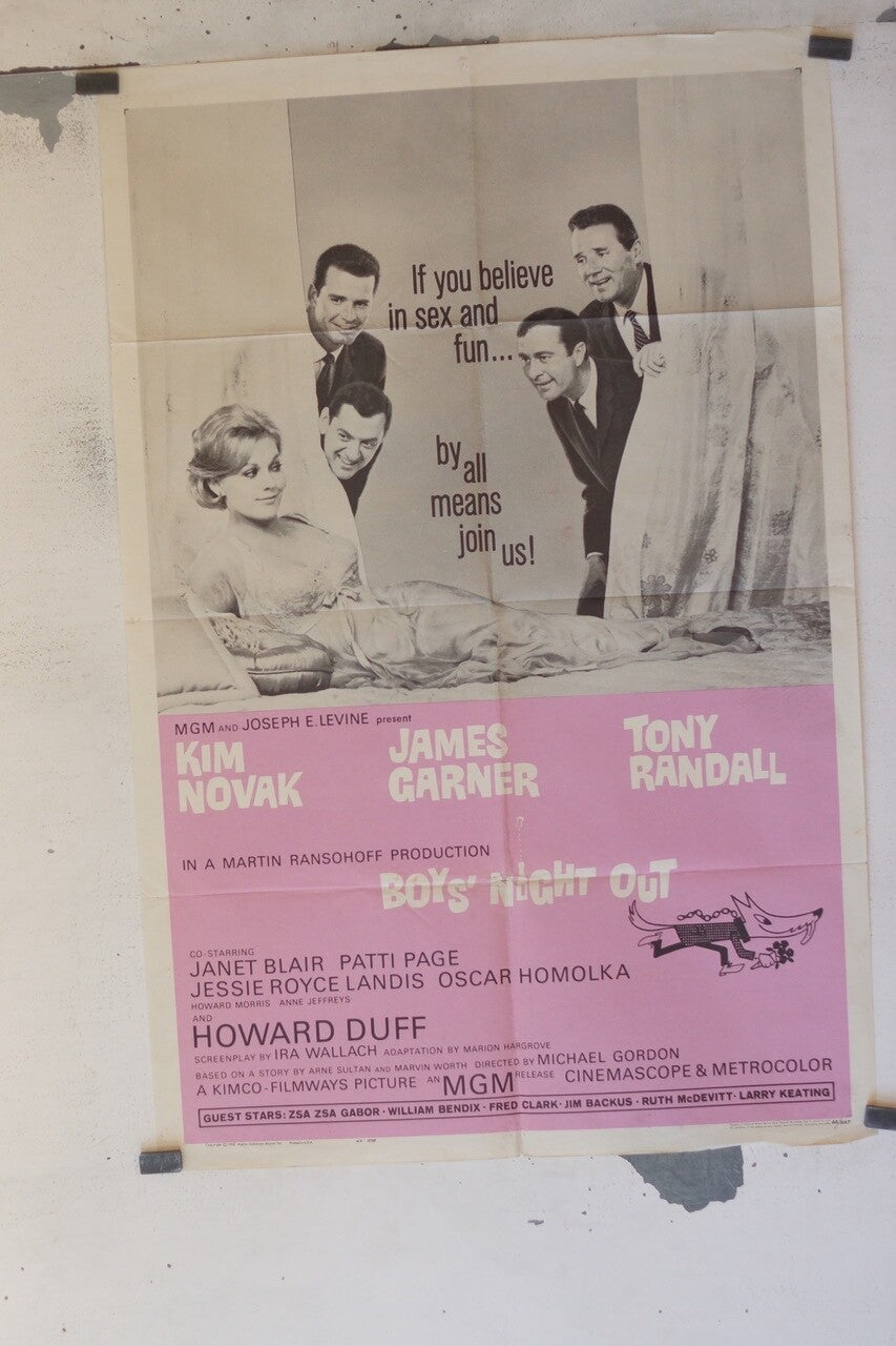 BOYS NIGHT OUT (70X100) ORIGINAL MOVIE POSTER JANET BLAIR, PATTI PAGE