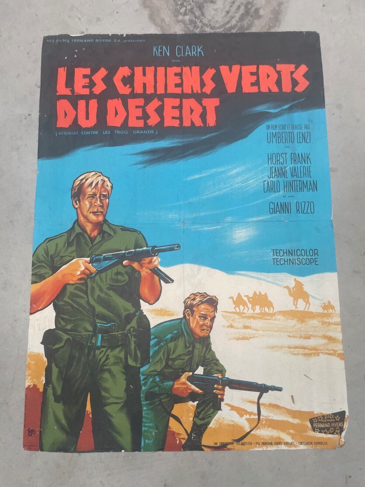 LES CHIENS VERTS DU DÉSERT POSTER ORIGINAL 60x80 KEN CLARK