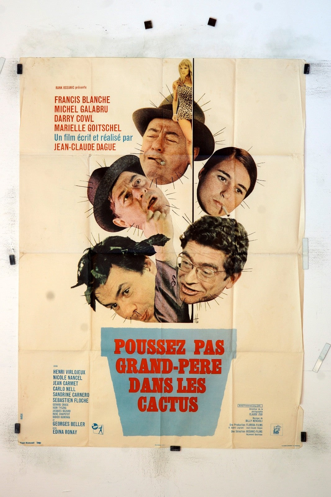 POUSSEZ PAS GRAND-PÈRE DANS LES CACTUS FRANCIS BLANCHE MOVIE POSTER 120x160