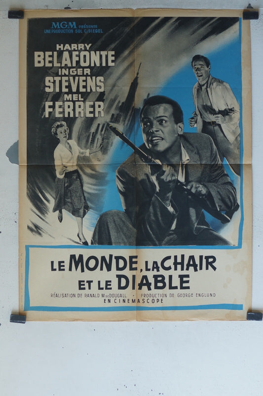 MONDE , LA CHAIR ET LE DIABLE (LE) MOVIE POSTER ORIGINAL (60X80) Harry Belafonte