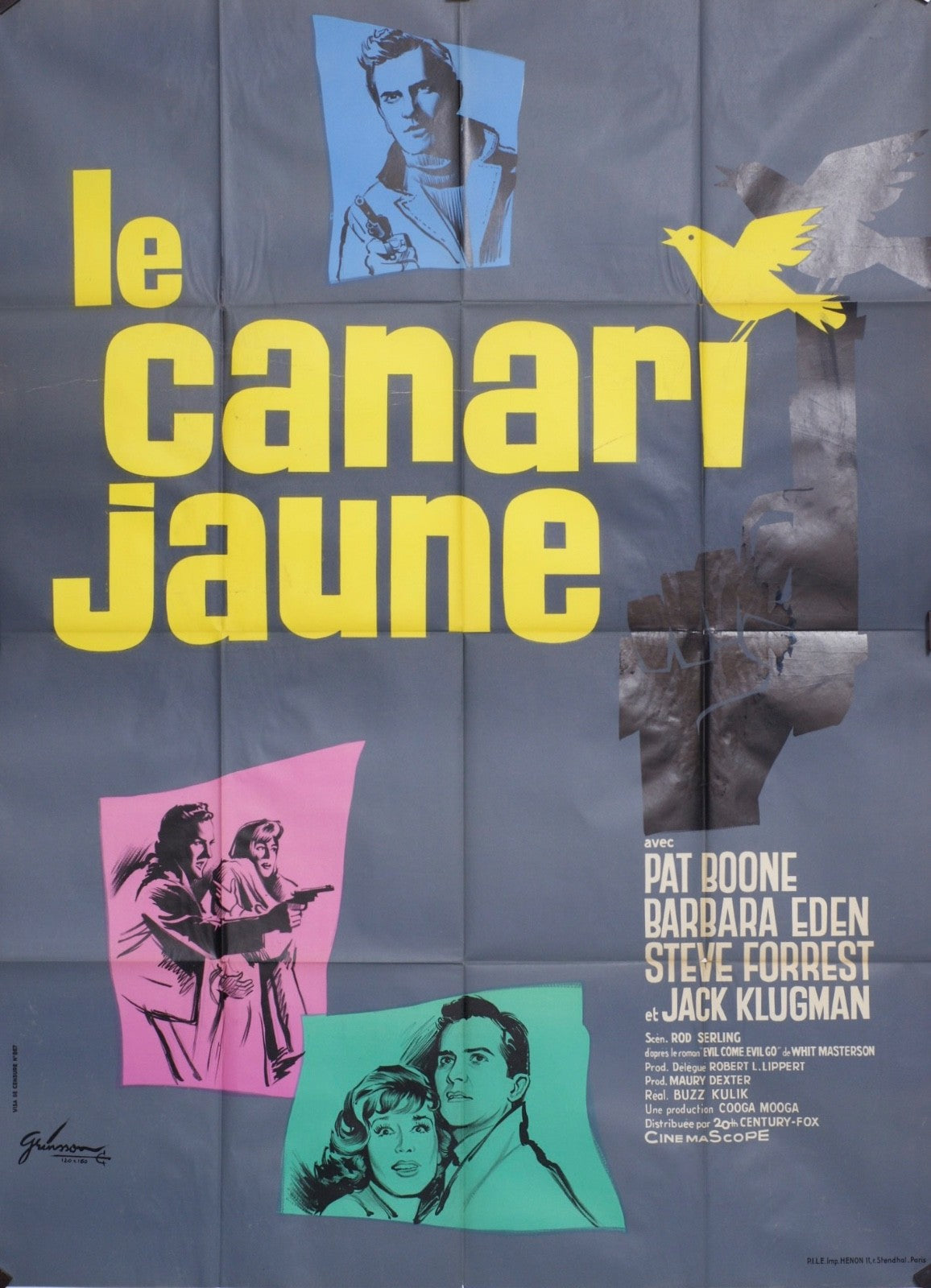 LE CANARD JAUNE MOVIE POSTER ORIGINAL 120x160