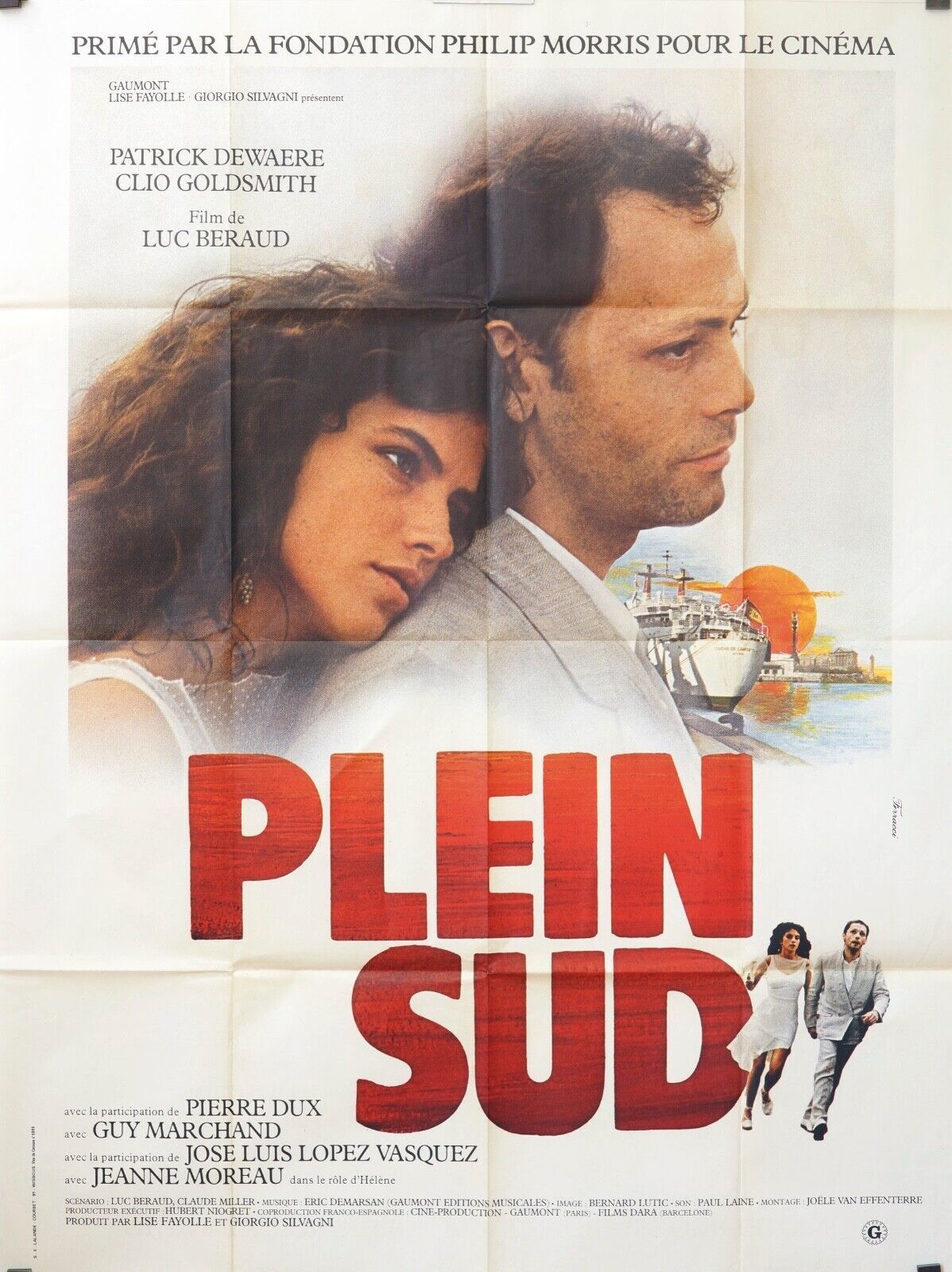 PLEIN SUD MOVIE POSTER ORIGINAL 120x160 PATRICK DEWAERE