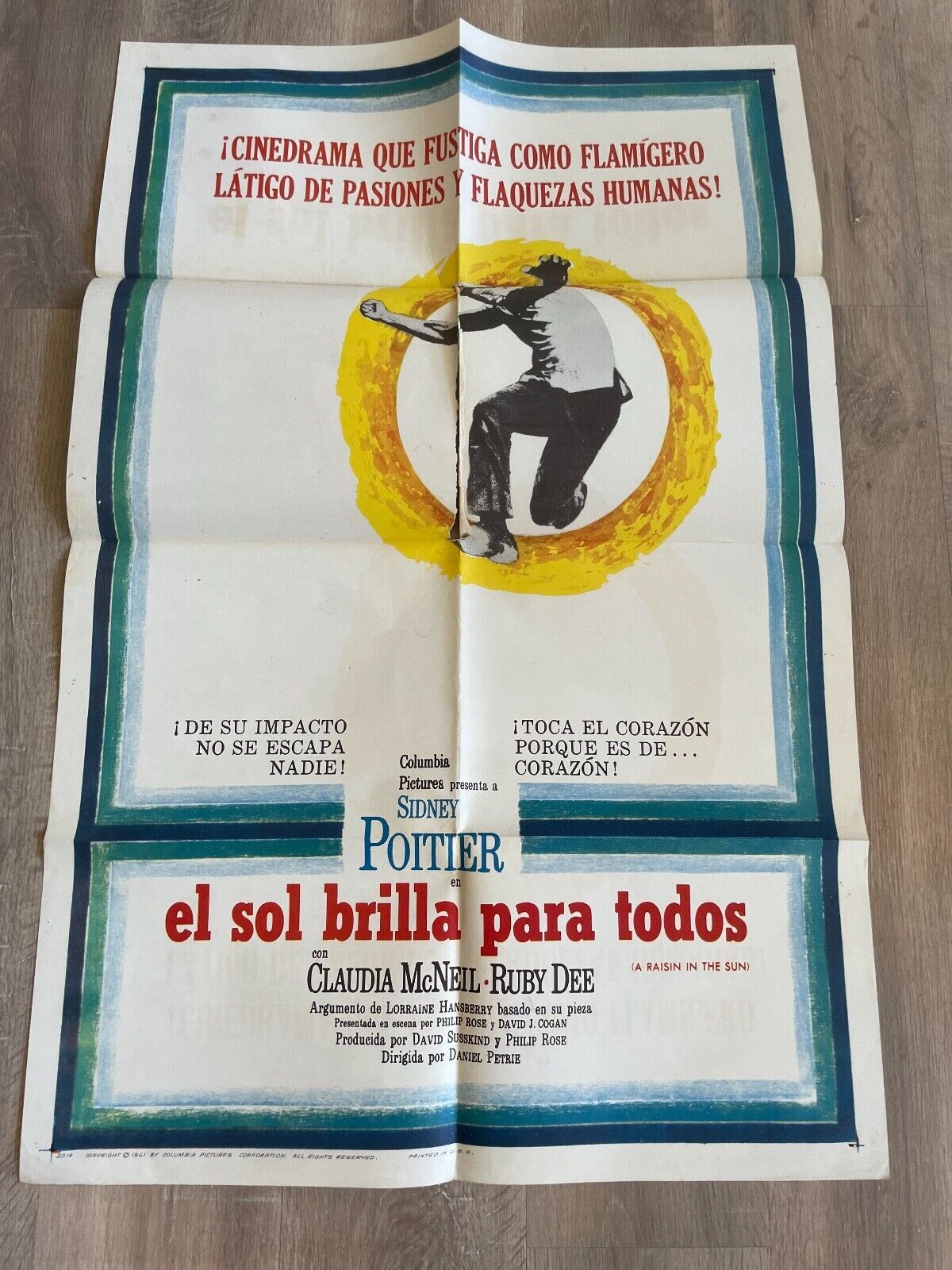 EL SOL BRILLA PARA TODOS ORIGINAL MOVIE POSTER (70X100) SIDNEY POITIER