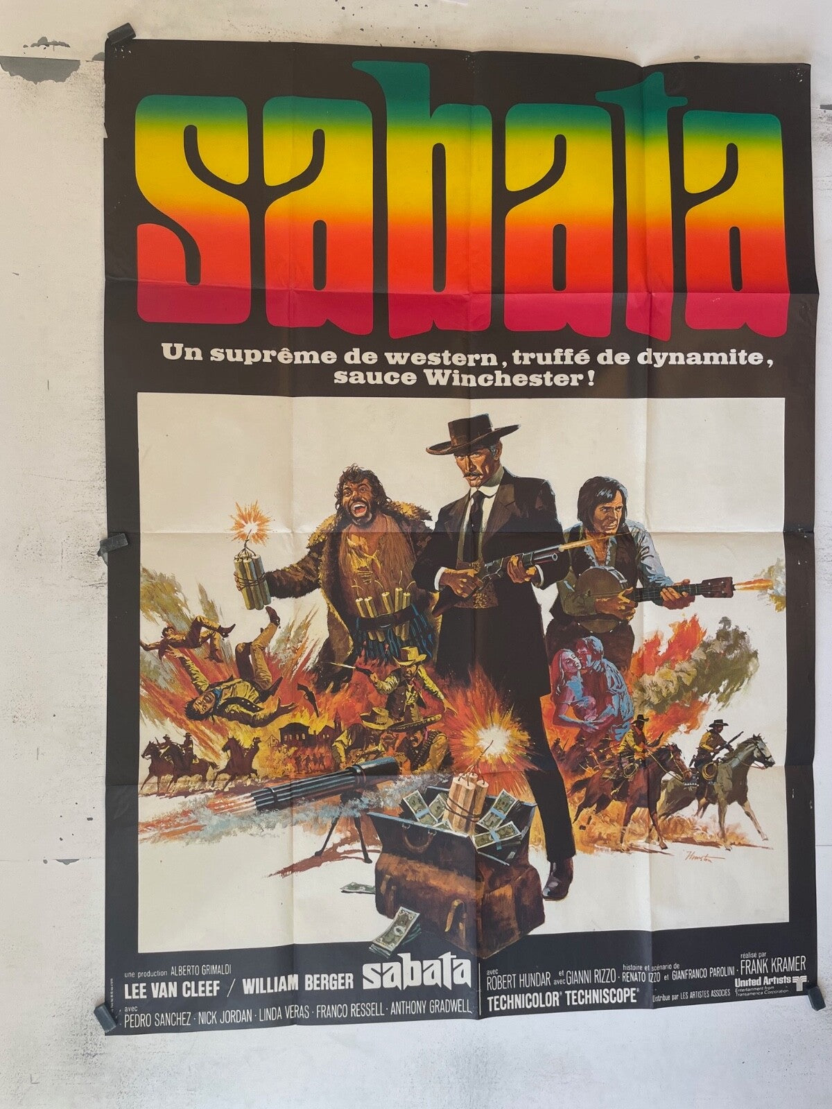 SABATA POSTER ORIGINAL 120x160 LEE VAN CLEEF – WILLIAM BERGER