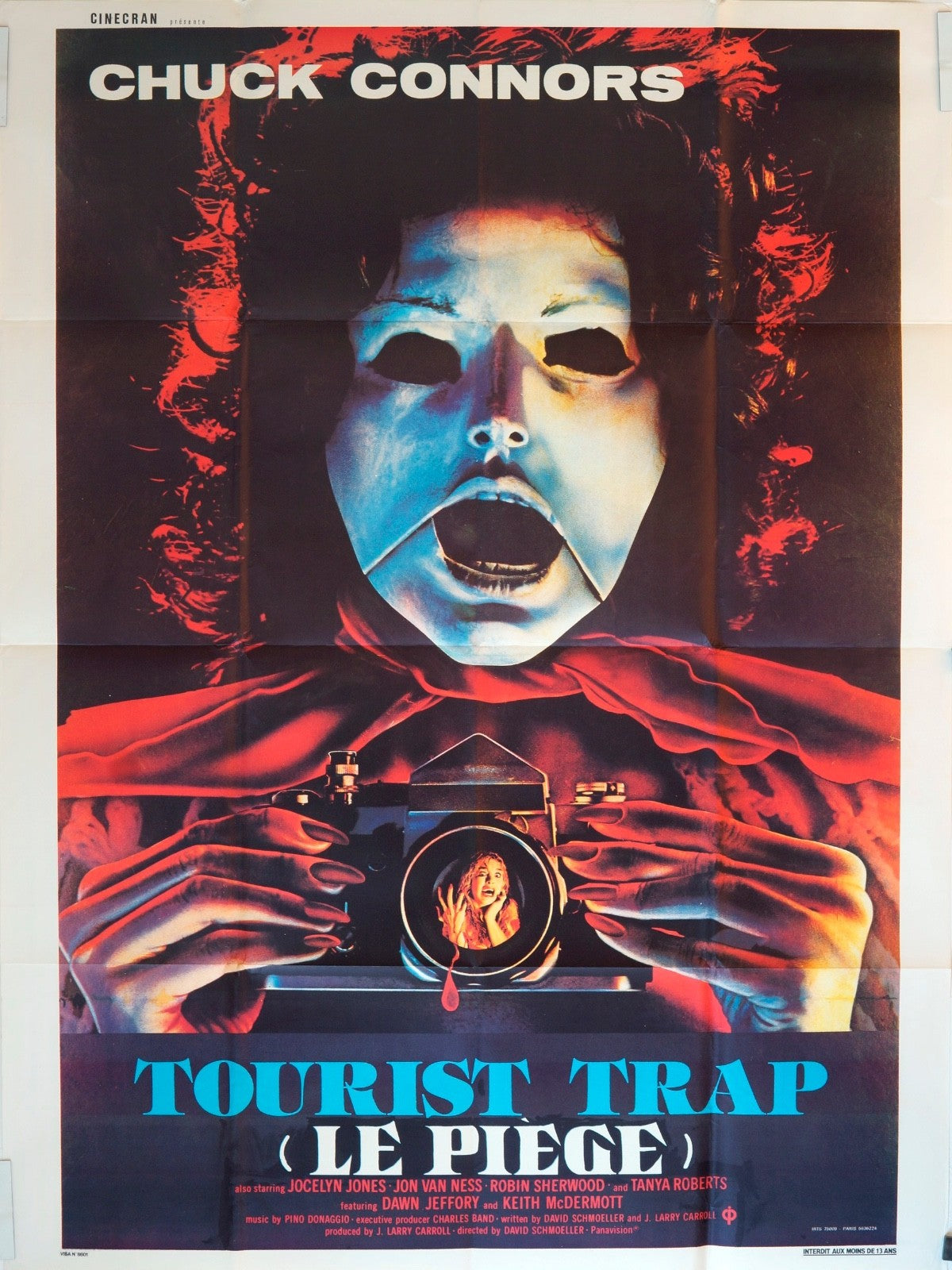 TOURIST TRAP ( LE PIÈGE) CHUCK CONNORS MOVIE POSTER ORIGINAL, 120X160