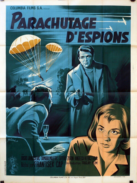 PARACHUTAGE D’ESPIONS ORIGINAL MOVIE POSTER 120x160 MARIO ANGELOTTI
