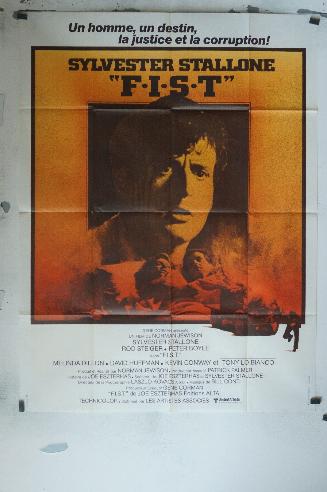 FIST MOVIE POSTER ORIGINAL 120x160 SYLVESTER STALLONE