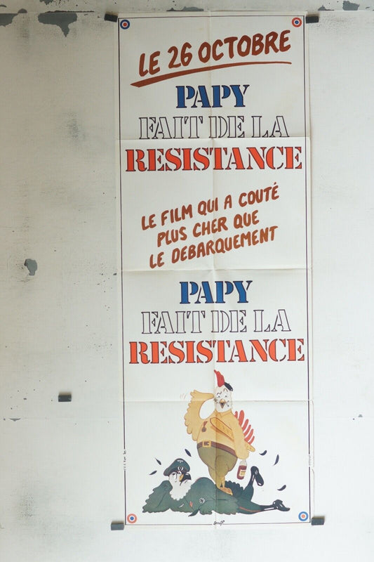 PAPY FAIT DE LA RÉSISTANCE MOVIE POSTER ORIGINAL 60x160 BRONSON