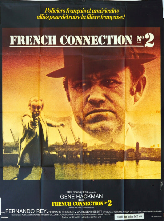FRENCH CONNECTION 2 MOVIE POSTER ORIGINAL 120x160 GENE HACKMAN