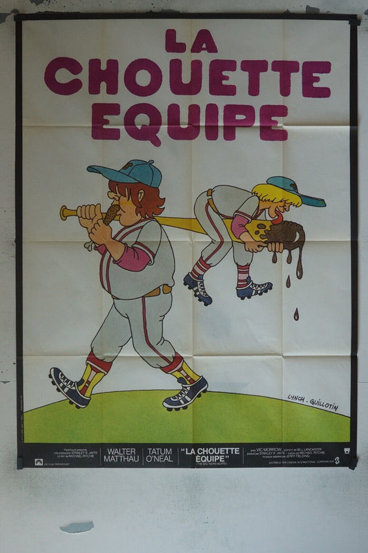 LA CHOUETTE ÉQUIPE POSTER ORIGINAL 120x160 WALTER MATTHAU.