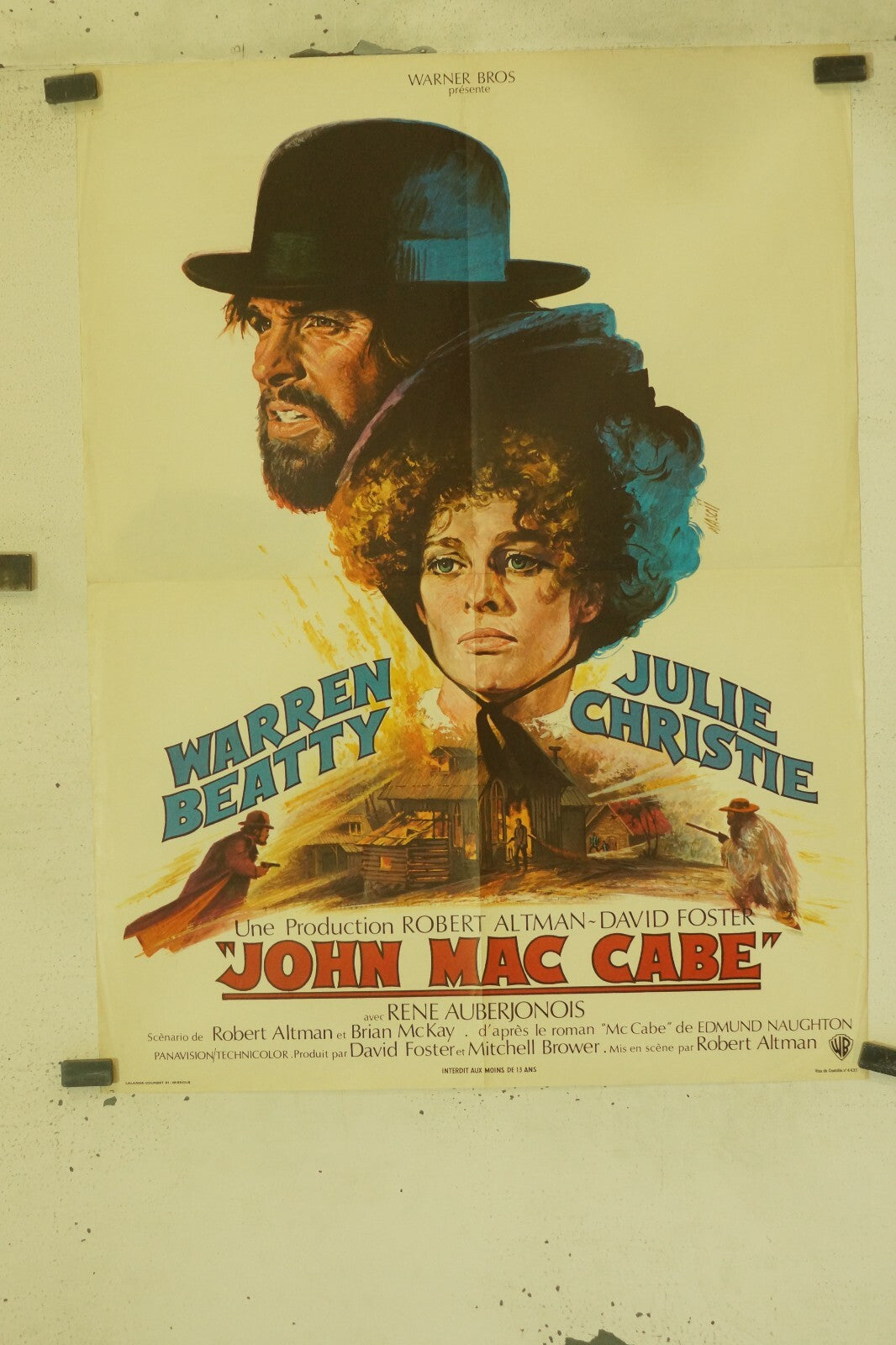 JOHN MAC CABE MOVIE POSTER ORIGINAL (60X80) WARREN BEATTY – JULIE CHRISTIE
