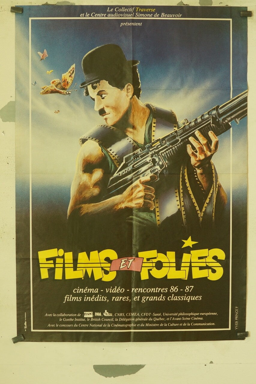 AFFICHE PUBLICITAIRE « FILMS & FOLIES » ORIGINAL 120x160