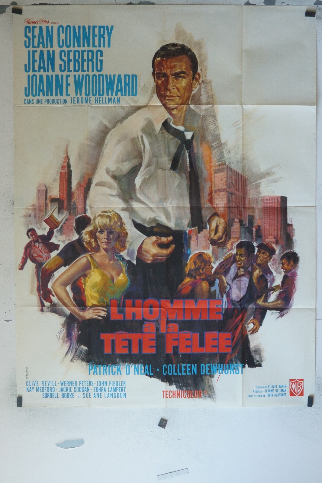L’HOMME À LA TÊTE FÊLÉE POSTER ORIGINAL 120x160 SEAN CONNERY