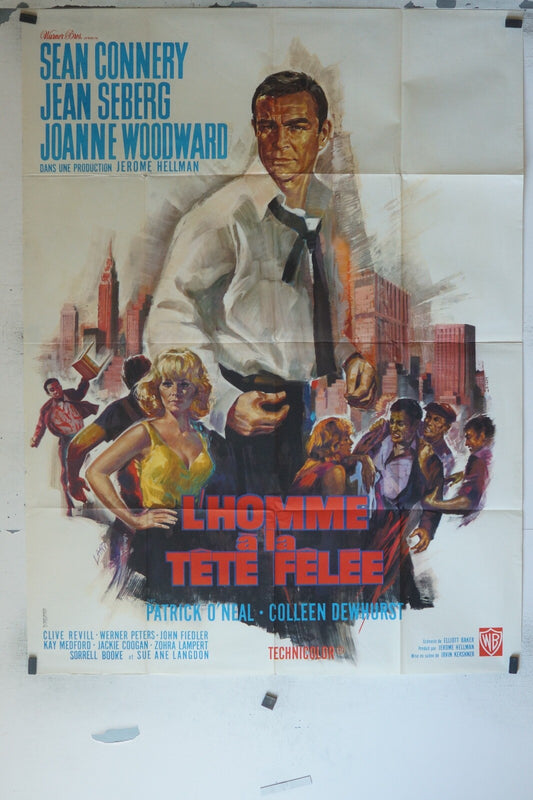 L’HOMME À LA TÊTE FÊLÉE POSTER ORIGINAL 120x160 SEAN CONNERY