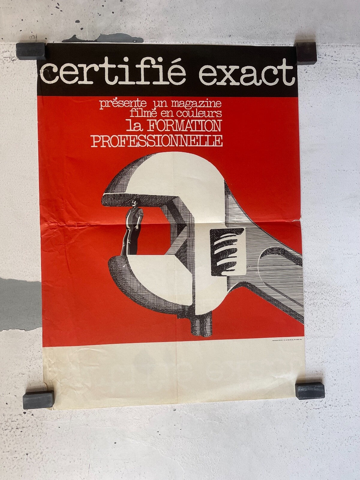 AFFICHE CERTIFIÉ EXAT “LA FORMATION PROFESSIONNELLE” ORIGINAL 38X53