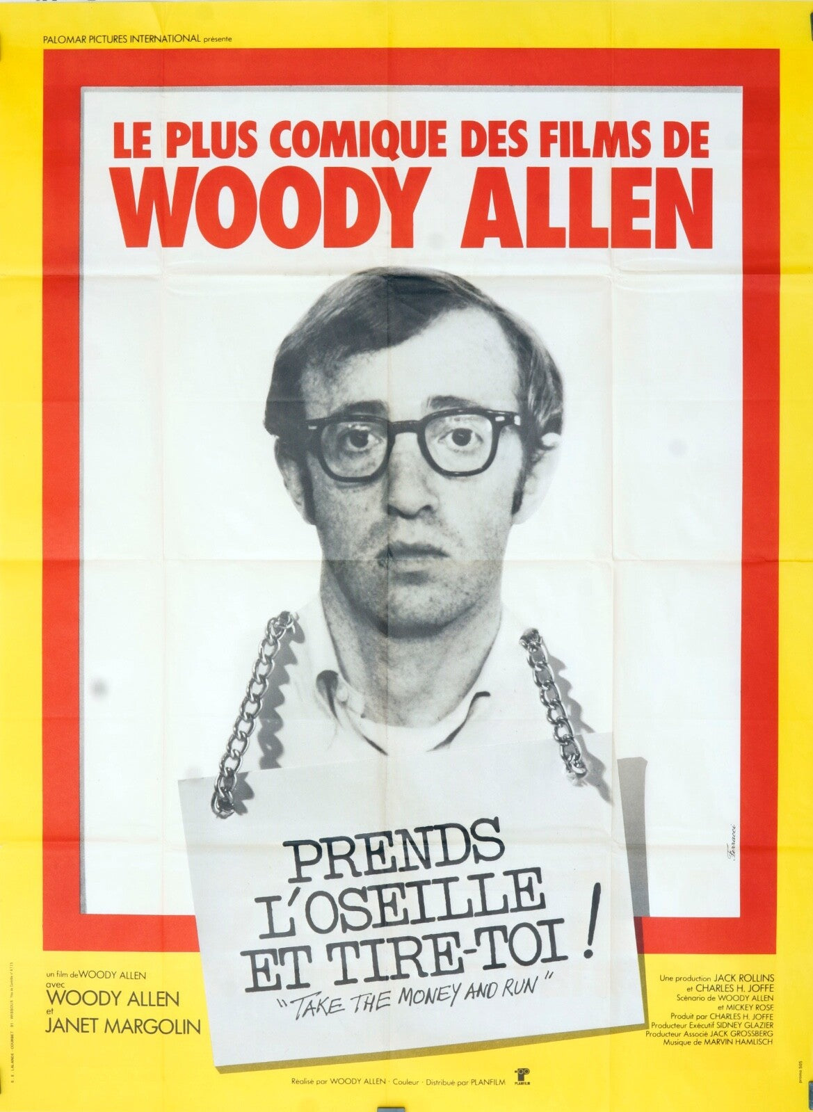 PRENDS L’OSEILLE ET TIRE-TOI ! POSTER ORIGINAL 120x160 WOODY ALLEN