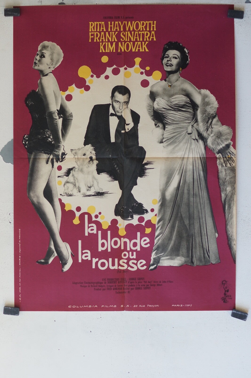 BLONDE OU LA ROUSSE (LA) movie poster ORIGINAL 60x80 Frank Sinatra 