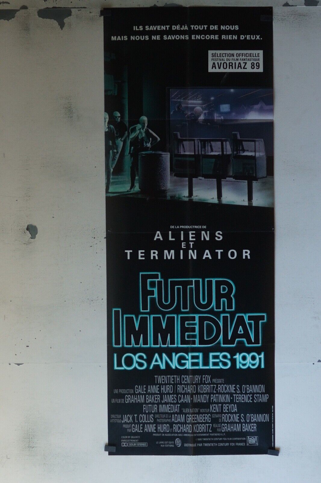 FUTUR IMMÉDIAT LOS ANGELES 1991 MOVIE POSTER ORIGINAL 60x160 JAMES CAAN