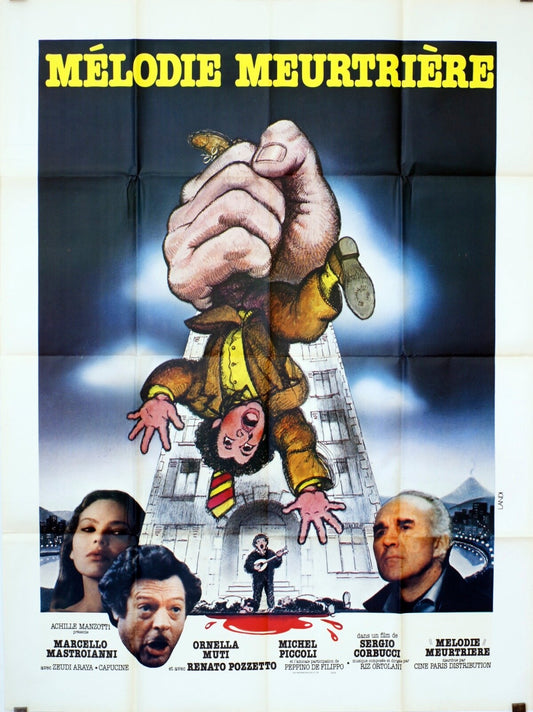 MÉLODIE MEURTRIÈRE MOVIE POSTER ORIGINAL 120x160  MARCELLO MASTROIANNI