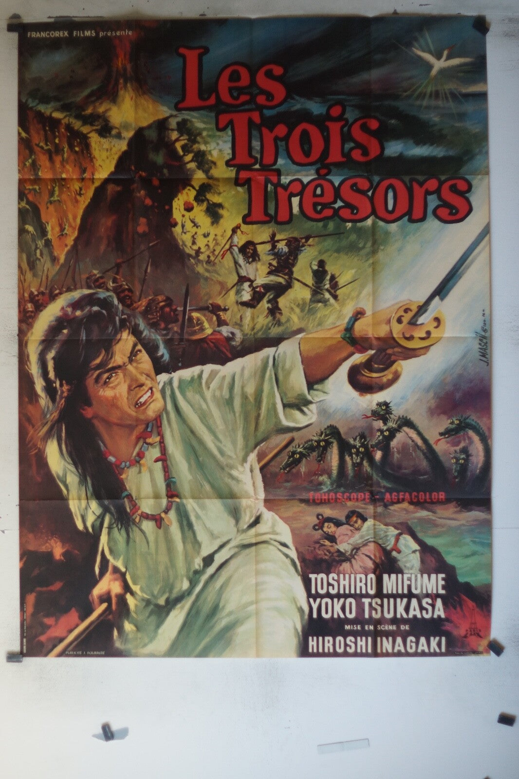 TROIS TRESORS (LES) MOVIE POSTER ORIGINAL120x160 Toshiro Mifume, Yoko Tsukasa 