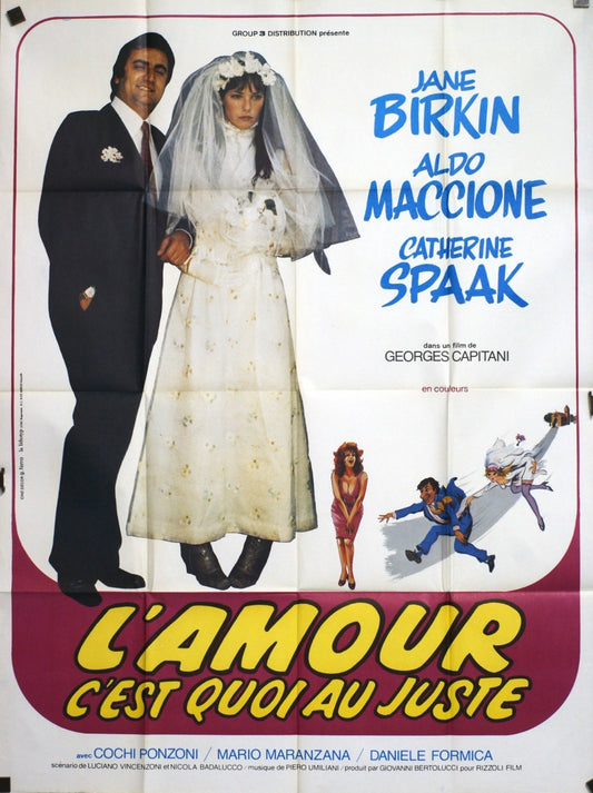 L’AMOUR C’EST QUOI AU JUSTE JANE BIRKIN ORIGINAL POSTER ORIGINAL 120x160