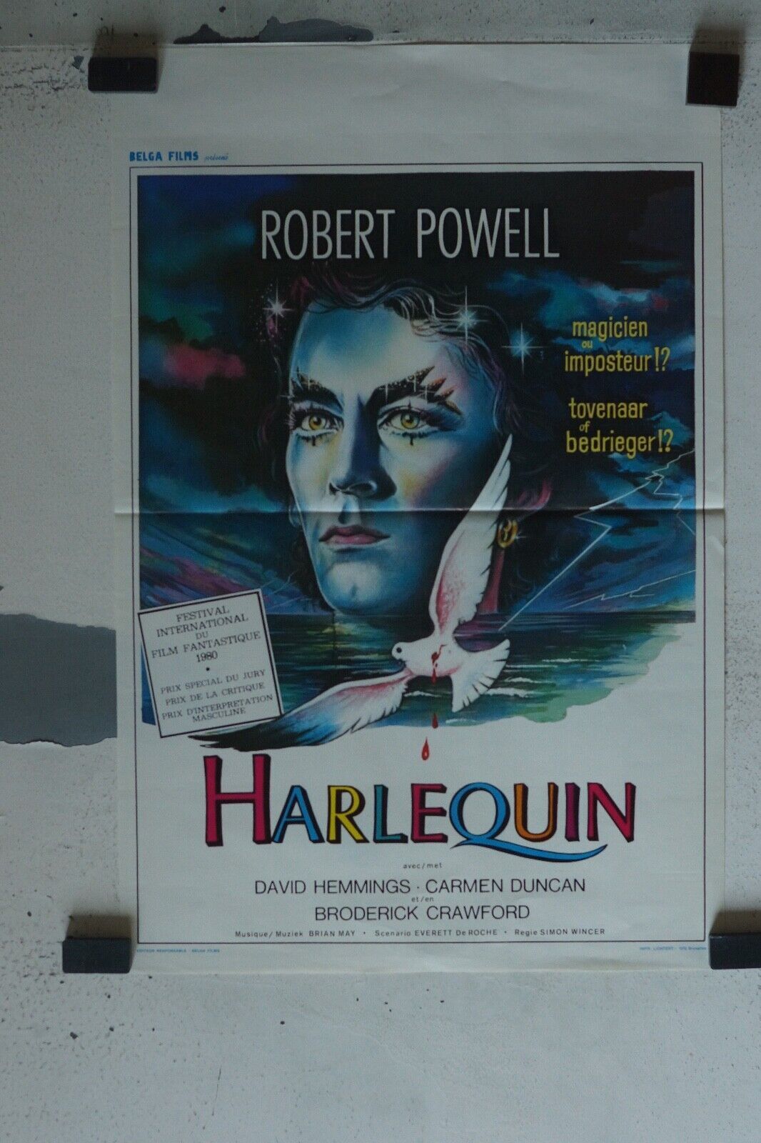 HARLEQUIN MOVIE POSTER ORIGINAL (55X37) ROBERT POWELL