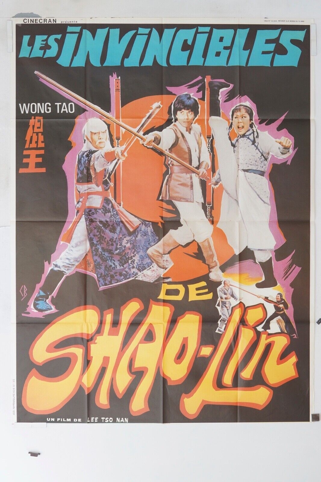 LES INVINCIBLES MOVIE POSTER ORIGINAL 120x160 WONG TAO