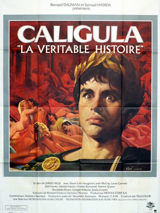 CALIGULA LA VERITABLE HISTOIRE ORIGINAL MOVIE POSTER 120x160  DAVID CAIN