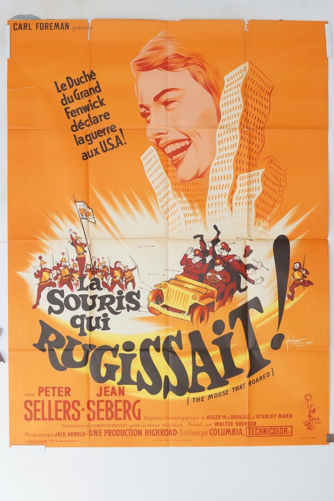 LA SOURIS QUI RUGISSAIT ! 1959 MOVIE POSTER ORIGINAL 120x160 PETER SELERS