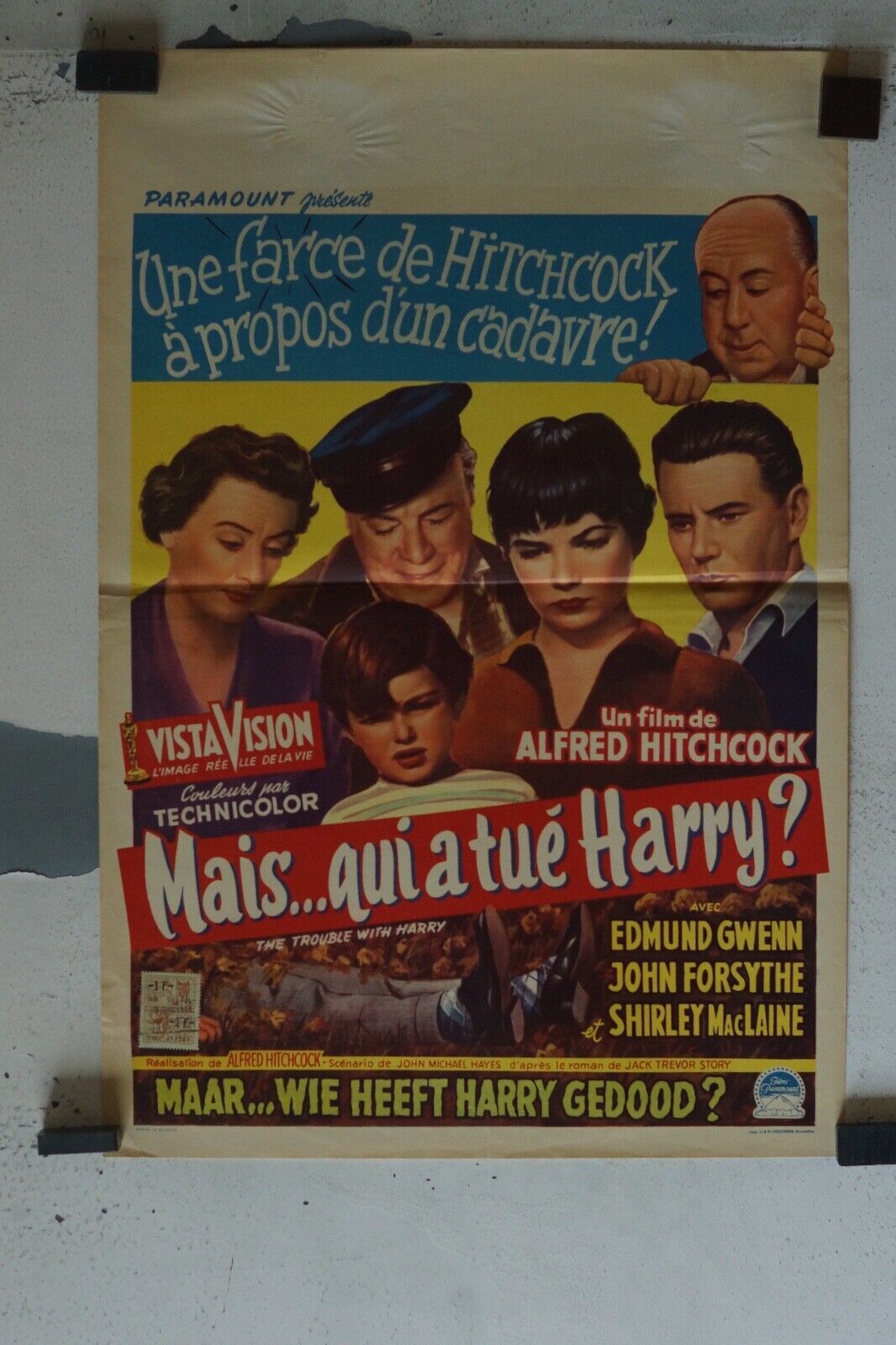 MAIS QUI A TUÉ LE CHAT ORIGINAL MOVIE POSTER 55X37 MICHEL GALABRU